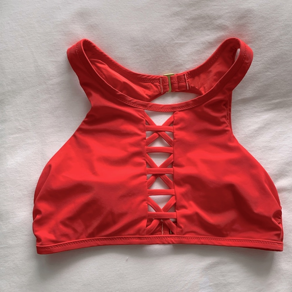 Red Carter Bikini Top Size XS